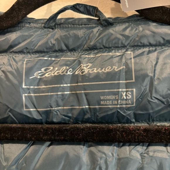 EDDIE BAUER Sz XS CirrusLite Grey Goose Down Slim Puffer Coat Hooded Parka  NEW - Picture 10 of 15